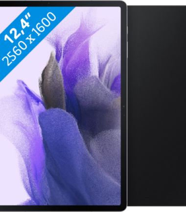 Samsung Galaxy Tab S7 FE 128GB Wifi Zilver + Book Case Zwart
