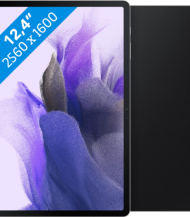 Samsung Galaxy Tab S7 FE 64GB Wifi Zilver + Book Case Zwart