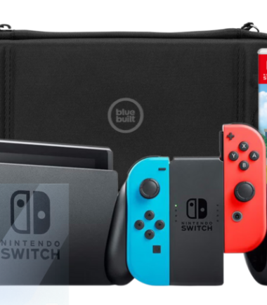 Nintendo Switch Rood/Blauw + Animal Crossing New Horizons + Screenprotector + Beschermhoes