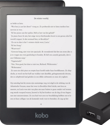 Kobo Clara HD + XtremeMac Oplader met Usb A Poort 12W Zwart
