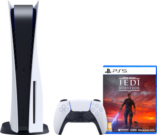 PlayStation 5 Disc Edition + Star Wars Jedi Survivor