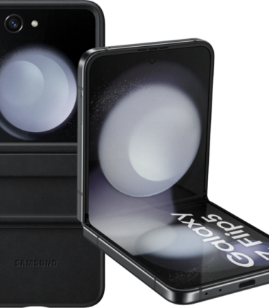 Samsung Galaxy Z Flip 5 256GB Zwart 5G + Samsung Back Cover Leer Zwart