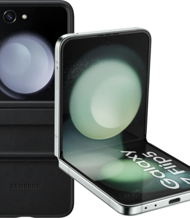 Samsung Galaxy Z Flip 5 256GB Mint 5G + Samsung Back Cover Leer Zwart
