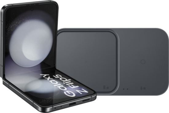 Samsung Galaxy Z Flip 5 512GB Zwart 5G + Samsung Duo Draadloze Oplader 15 Watt