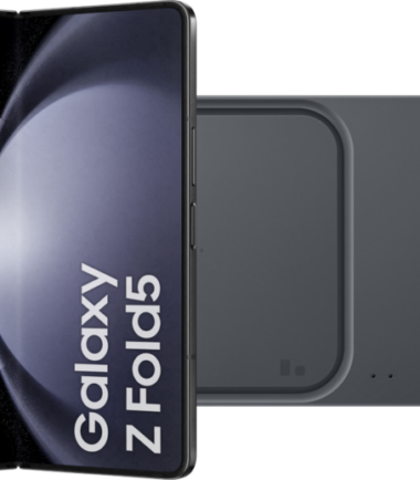 Samsung Galaxy Z Fold 5 256GB Zwart 5G + Samsung Duo Draadloze Oplader 15 watt