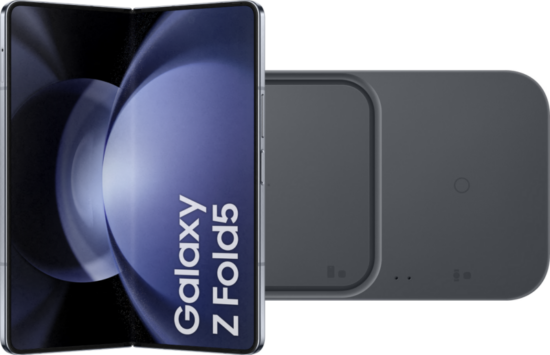 Samsung Galaxy Z Fold 5 256GB Blauw 5G + Samsung Duo Draadloze Oplader 15 watt
