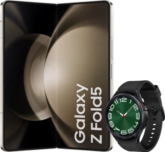 Samsung Galaxy Z Fold 5 512GB Creme 5G + Galaxy Watch 6 Classic Zwart 47mm