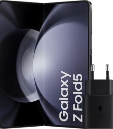 Samsung Galaxy Z Fold 5 256GB Zwart 5G + Samsung Oplader 25 Watt Zwart