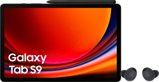 Samsung Galaxy Tab S9 11 inch 128GB Wifi en 5G Zwart + Samsung Galaxy Buds 2 Pro
