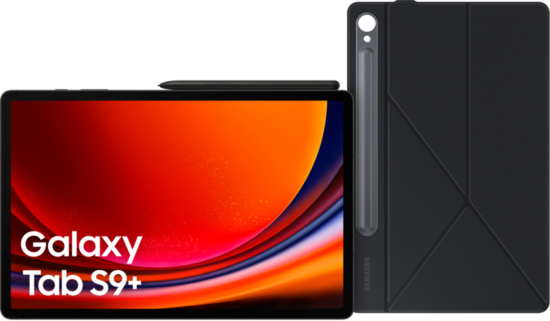 Samsung Galaxy Tab S9 Plus 12.4 inch 512GB Wifi Zwart + Book Case Zwart
