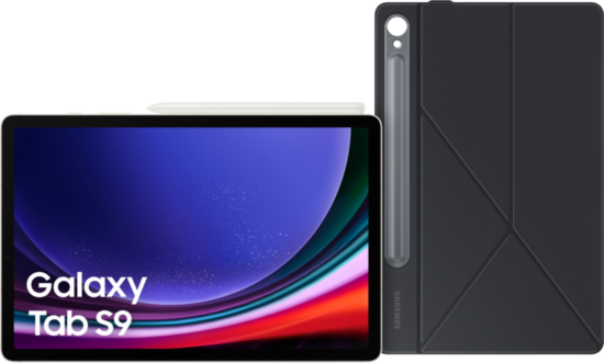 Samsung Galaxy Tab S9 11 inch 256GB Wifi Crème + Book Case Zwart