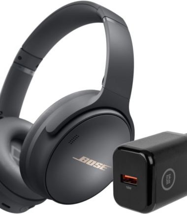 Bose QuietComfort 45 Limited Edition Grijs + BlueBuilt Quick Charge Oplader met Usb A
