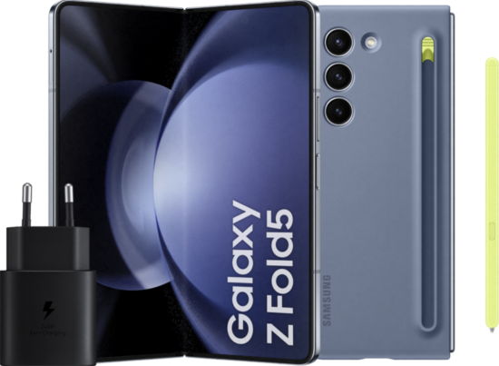 Samsung Galaxy Z Fold 5 256GB Blauw 5G + Samsung Accessoirepakket