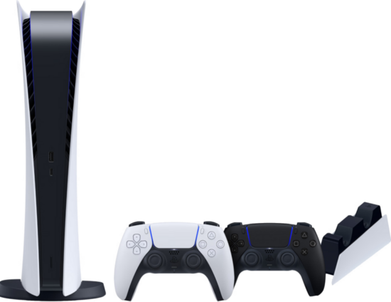 PlayStation 5 Digital Edition + Extra Controller Zwart + DualSense oplaadstation