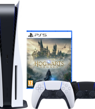 PlayStation 5 Disc Edition + Hogwarts Legacy + Extra Controller Zwart