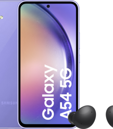 Samsung Galaxy A54 128GB Paars 5G + Galaxy Buds 2 Zwart