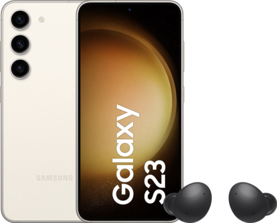 Samsung Galaxy S23 128GB Crème 5G + Galaxy Buds 2 Zwart