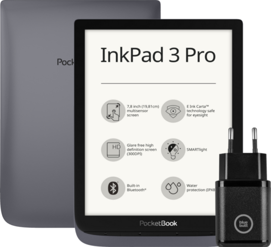 Pocketbook Inkpad 3 Pro Zwart + BlueBuilt Oplader