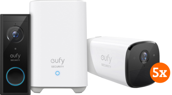 Eufycam 2 Pro 5-Pack + Video Doorbell Battery