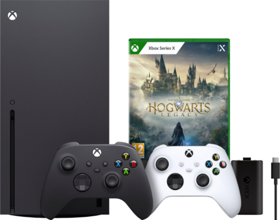 Xbox Series X + Hogwarts Legacy + Microsoft Xbox Controller Wit + Play & Charge kit