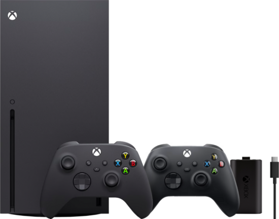 Xbox Series X + Microsoft Xbox Controller Zwart + Play & Charge Kit
