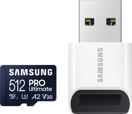 Samsung PRO Ultimate 512 GB (2023) microSDXC + USB lezer