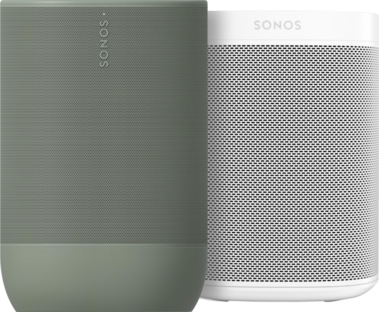 Sonos Move 2 Groen + Sonos One SL wit