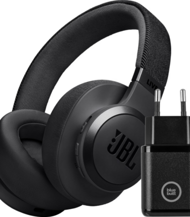 JBL Live 770NC Zwart + BlueBuilt Quick Charge Oplader met Usb A Poort 18W Zwart