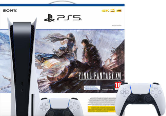 PlayStation 5 Disc Edition + Final Fantasy XVI + Extra Controller Wit