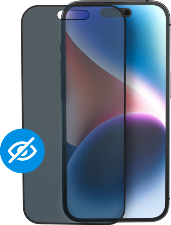 BlueBuilt Apple iPhone 15 Privacy Filter Screenprotector Glas