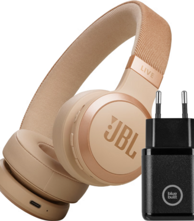 JBL Live 670NC Rosegoud + BlueBuilt Quick Charge Oplader met Usb A Poort 18W Zwart