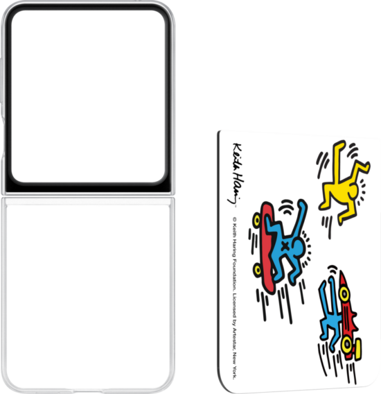 Samsung Galaxy Z Flip 5 FlipSuit Keith Haring People Back Cover Transparant