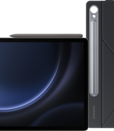Samsung Galaxy Tab S9 FE Plus 256GB Wifi en 5G Grijs + Book Case Zwart
