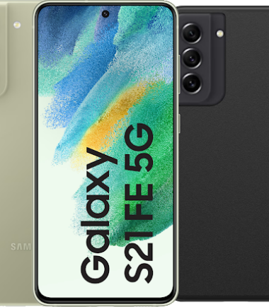 Samsung Galaxy S21 FE 128GB Groen 5G + Otterbox React Back Cover Zwart