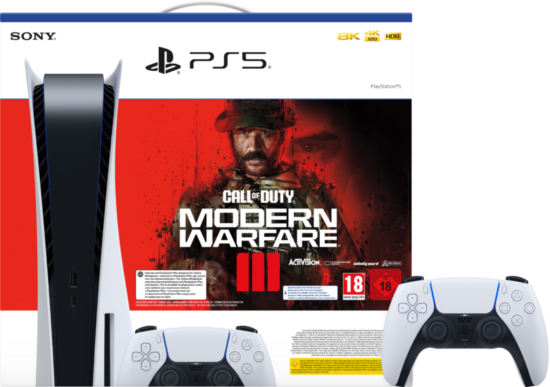 PlayStation 5 Disc Edition + Call of Duty: Modern Warfare III + Extra Controller Wit