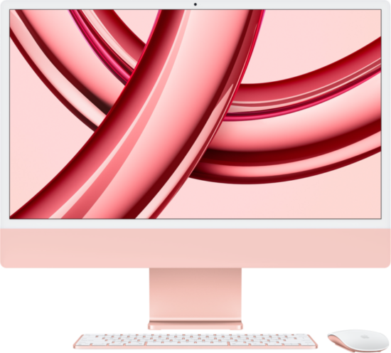 Apple iMac 24" (2023) M3 (8 core CPU/8 core GPU 8GB/256GB Roze AZERTY