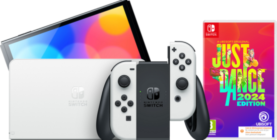 Nintendo Switch OLED Wit + Just Dance 2024