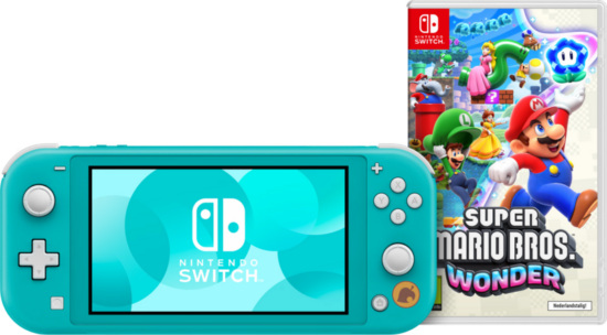 Nintendo Switch Lite Turquoise + Super Mario Bros. Wonder