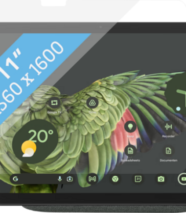 Google Pixel Tablet 256GB Wifi Grijs en Oplaaddock met Speaker + BlueBuilt Screenprotector