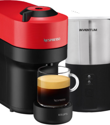 Krups Nespresso Vertuo Pop XN9205 Spicy Red + melkopschuimer - Nespresso Vertuo koffieapparaten