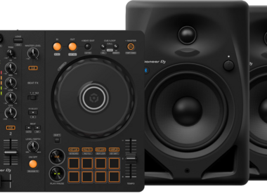 Pioneer DJ DDJ-FLX4 + Pioneer DJ HDJ-CUE1 + Pioneer DJ DM-50D-BT Zwart
