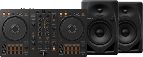 Pioneer DJ DDJ-FLX4 + Pioneer DJ DM-50D Zwart