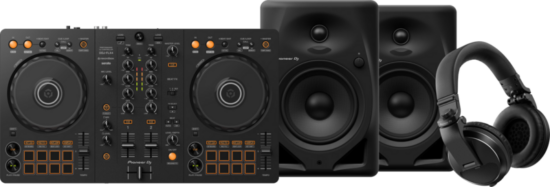 Pioneer DJ DDJ-FLX4 + Pioneer DJ HDJ-X5 Zwart + Pioneer DJ DM-50D Zwart