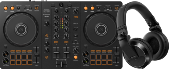 Pioneer DJ DDJ-FLX4 + Pioneer DJ HDJ-X7 Zwart
