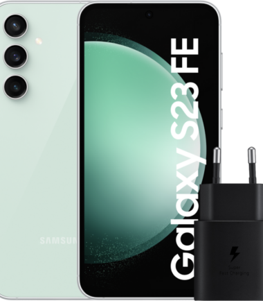 Samsung Galaxy S23 FE 128GB Groen 5G + Samsung Oplader 25 Watt Zwart