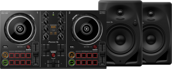 Pioneer DJ DDJ-200 + Pioneer DJ DM-50D-BT Zwart