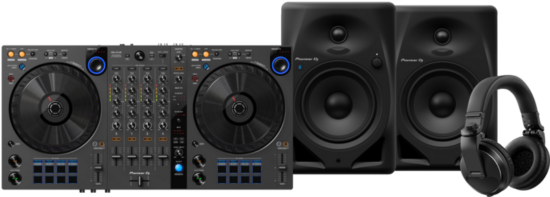 Pioneer DJ DDJ-FLX6 + Pioneer DJ HDJ-X5 Zwart + Pioneer DJ DM-50D Zwart