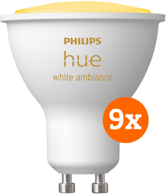 Philips Hue White Ambiance GU10 9-Pack