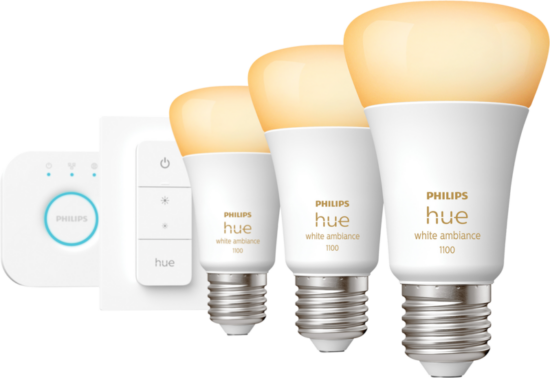 Philips Hue White Ambiance Starter Pack E27 met 3 lampen