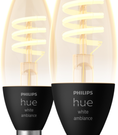 Philips Hue Filamentlamp White Ambiance kaarslamp E14 2-pack